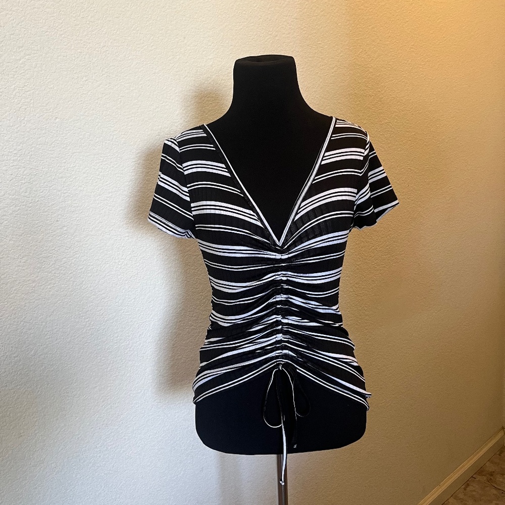 Black & White Striped Top